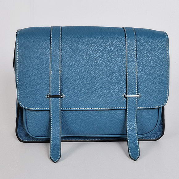 H92110 Hermes Steve 32CM Mens Bag Clemence Blu